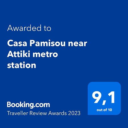 Casa Pamisou Near Attiki Metro Station Lägenhet Aten Exteriör bild